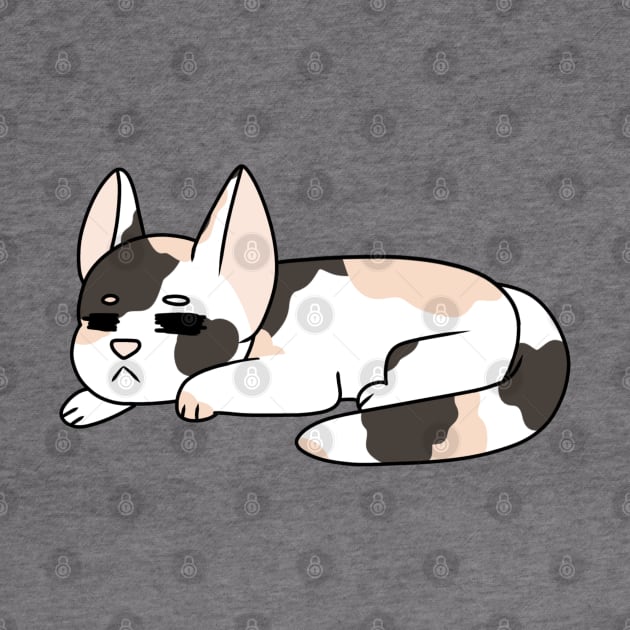 Sleeping Calico Kitten by WhiteRabbitWeirdo